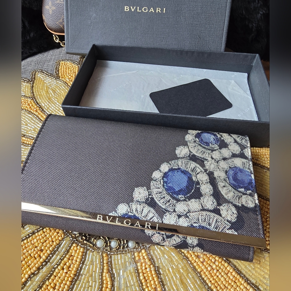 Bvlgari Black Envelope Type Wallet